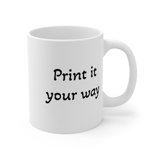 Personalizable Mother's Day Mug 11oz — Pink Heart "Happy Mother's Day" Ceramic Coffee Cup