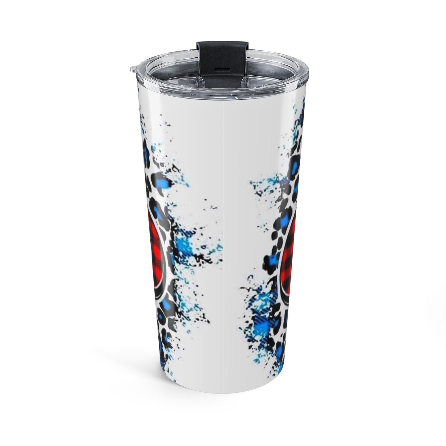 20oz Insulated Tumbler — Blue Buffalo Plaid ‘Baby It’s Cold Outside’ Holiday Design