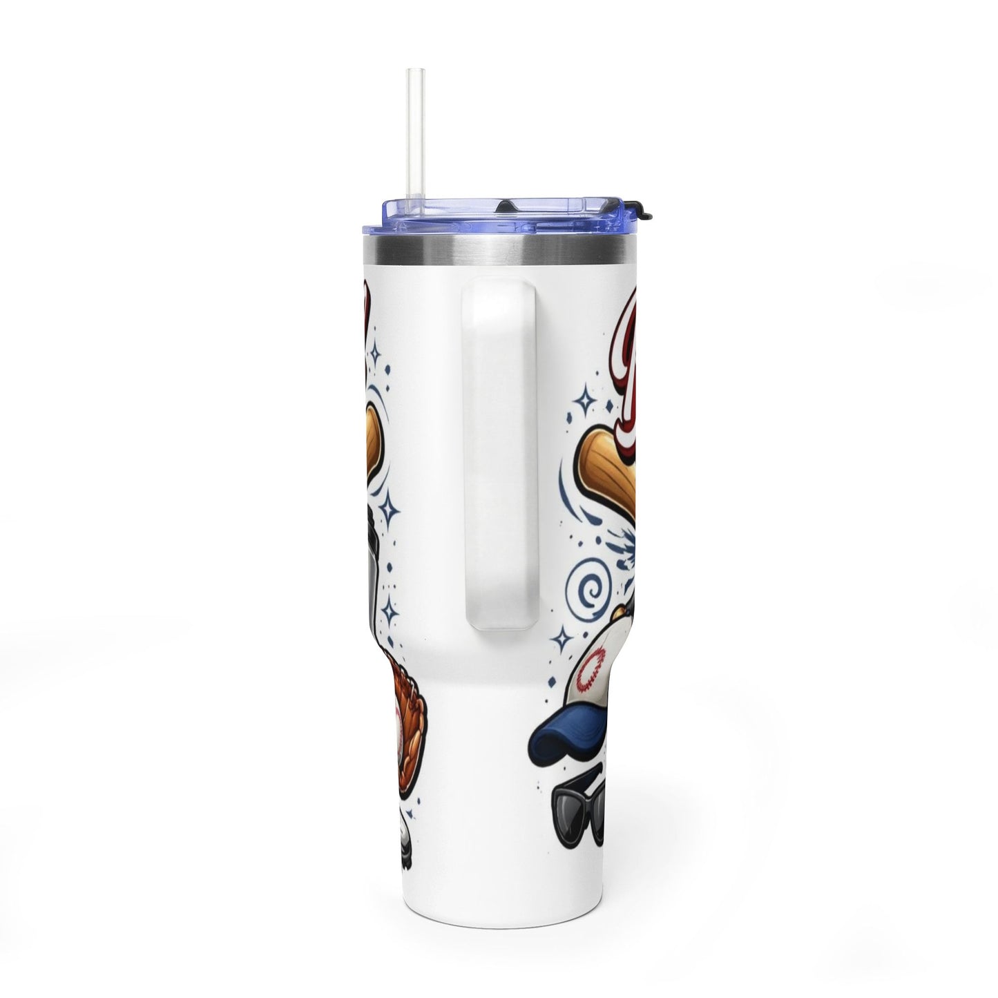Baseball Dad 40oz Vacuum Tumbler - Insulated Sports Travel Mug