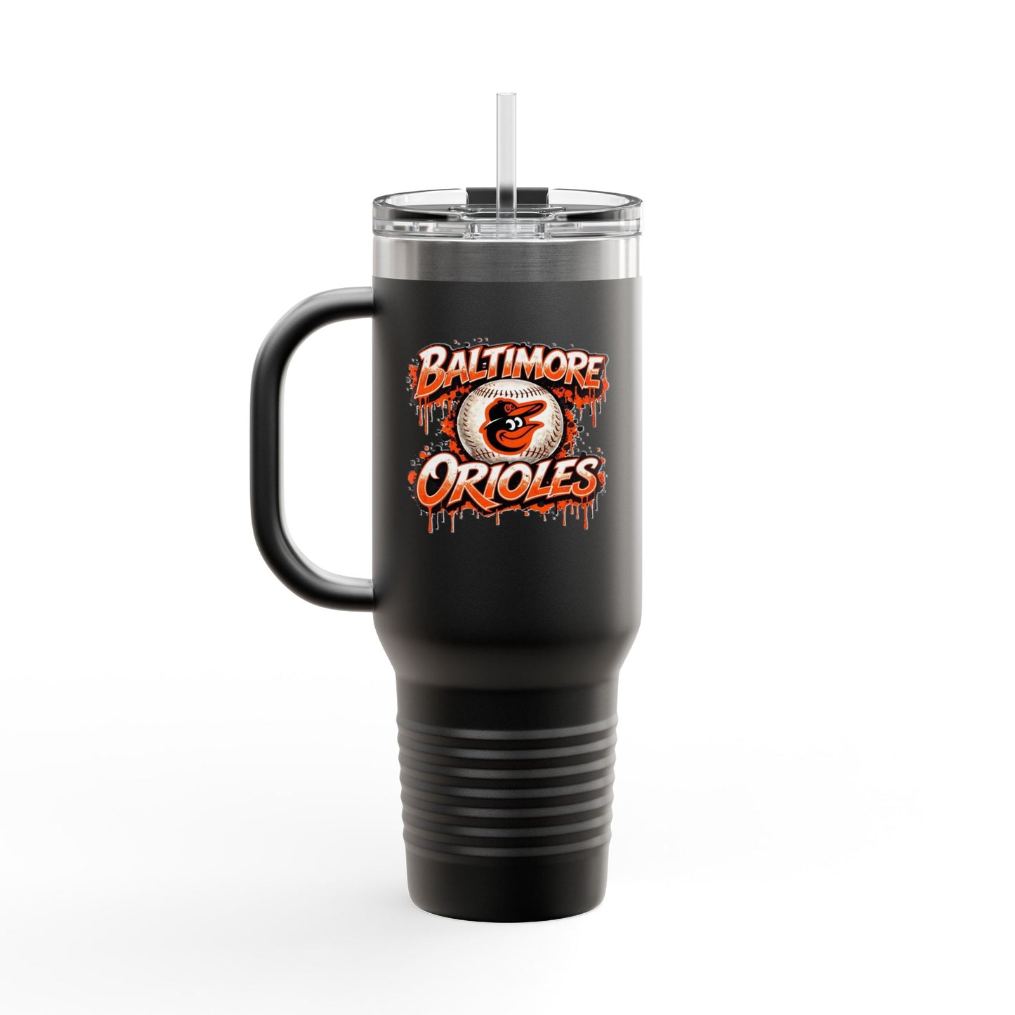 Baltimore Orioles 40oz Insulated Travel Mug — Team Logo, Spill‑Resistant Tumbler