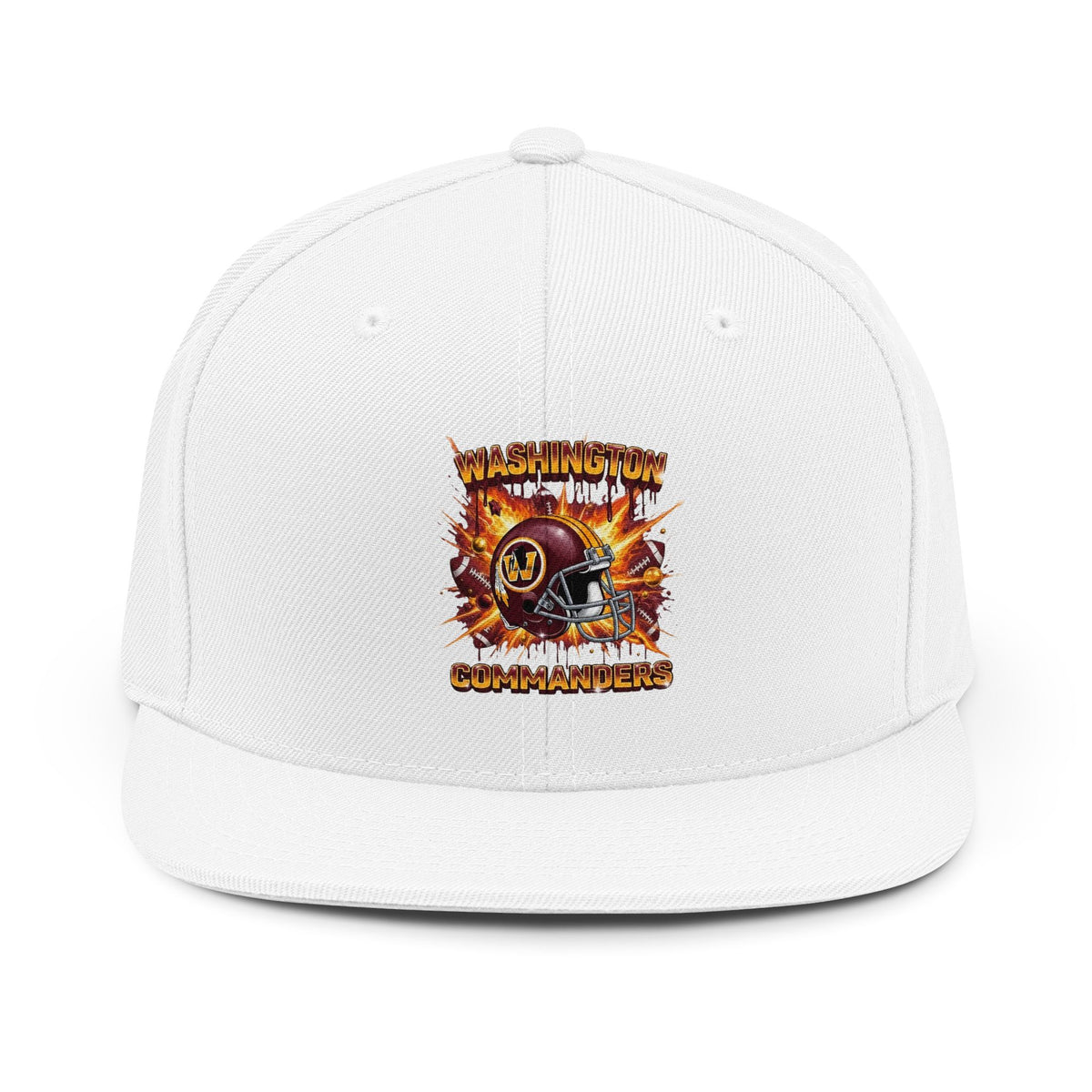 Washington Commanders Snapback Hat — Vintage Helmet Fire Logo