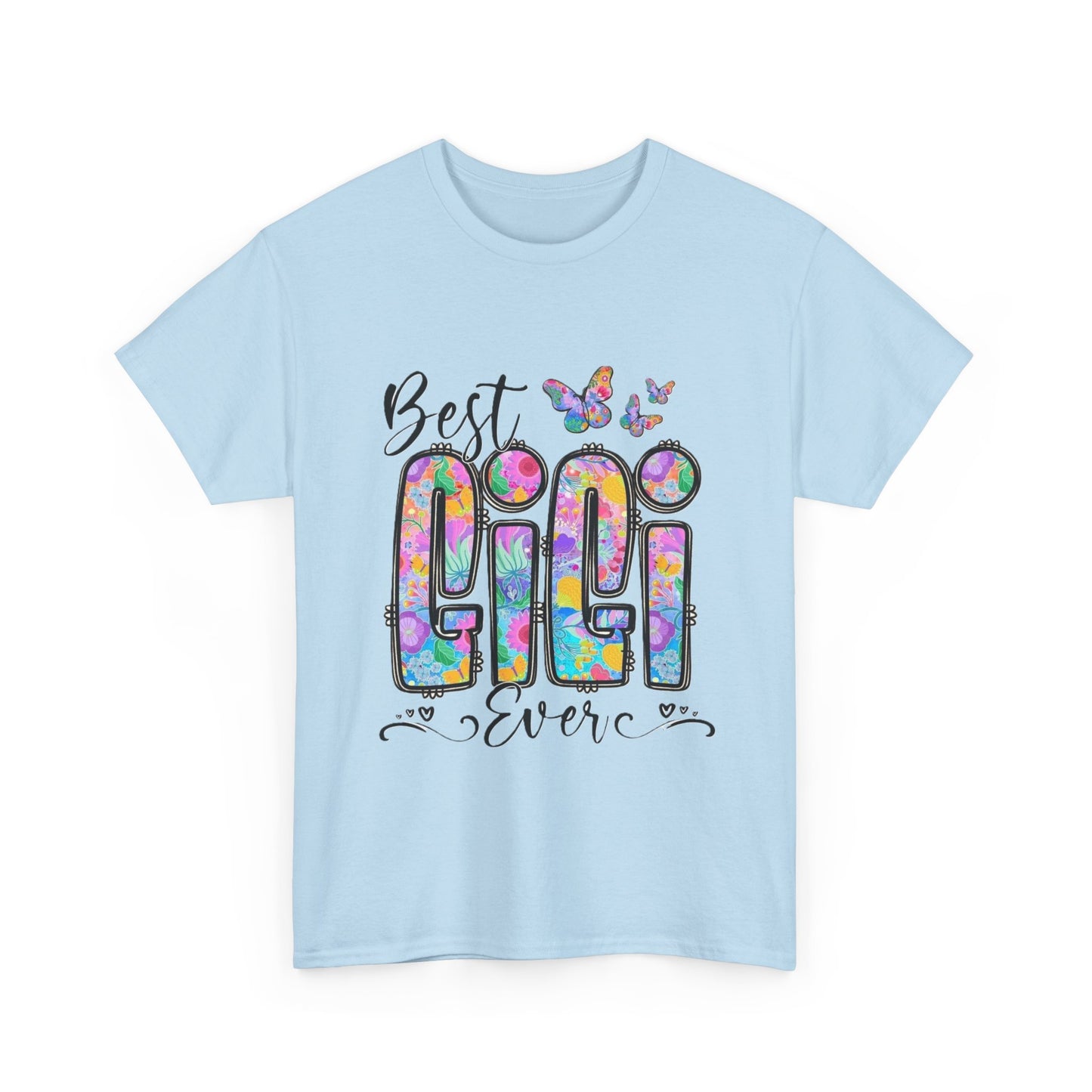 Best Gigi Ever T-Shirt — Colorful Floral Butterfly Grandma Tee