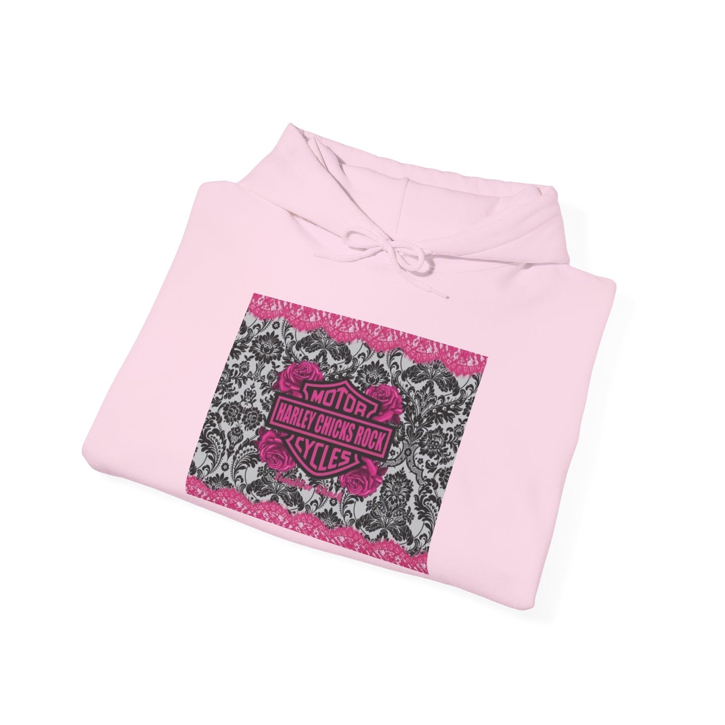 Hoodie — 'Hand Over the Scissors' Pink Floral Barber Quote Hoodie