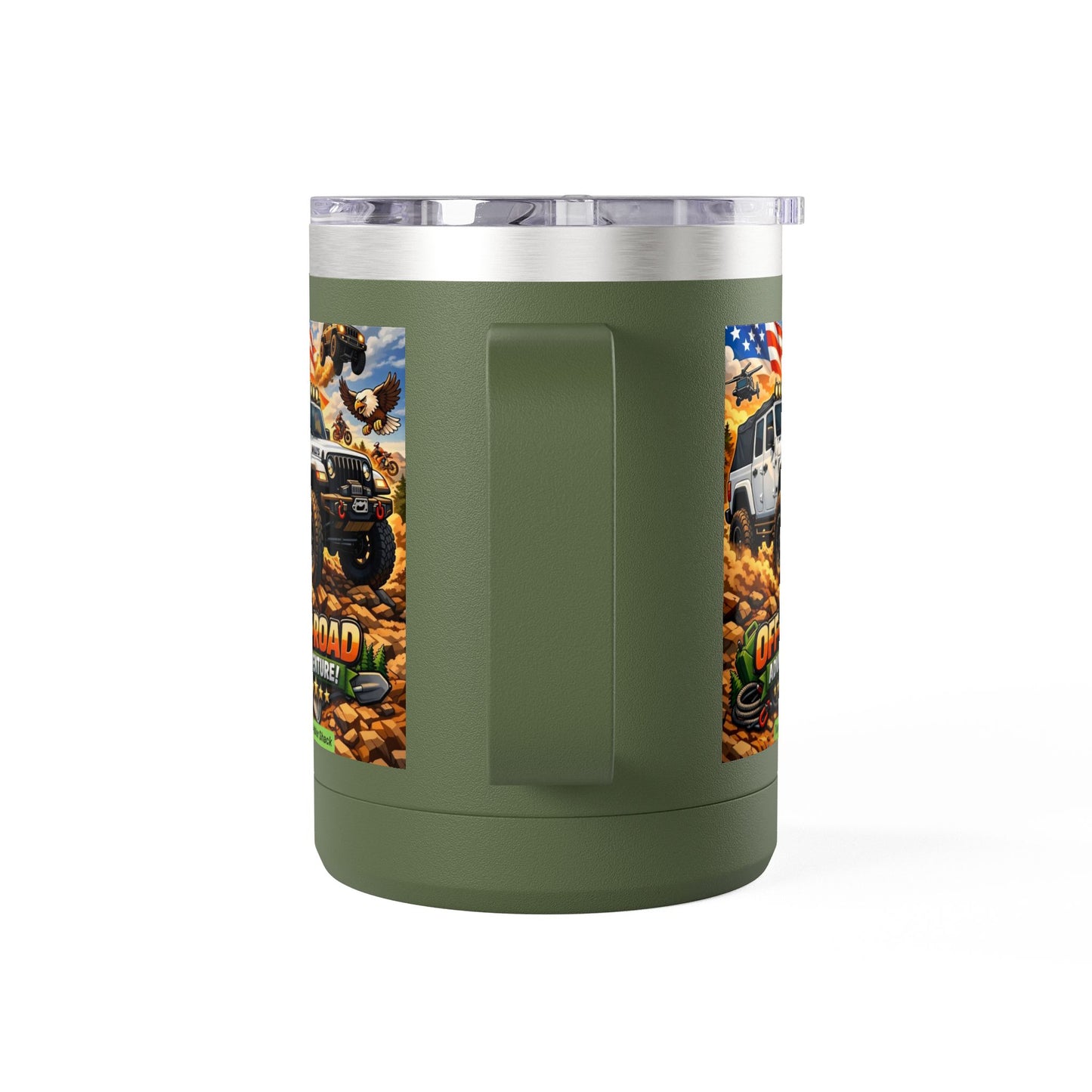 Off‑Road Adventure 15oz Tumbler Mug — Jeep 4x4 Coffee Travel Cup