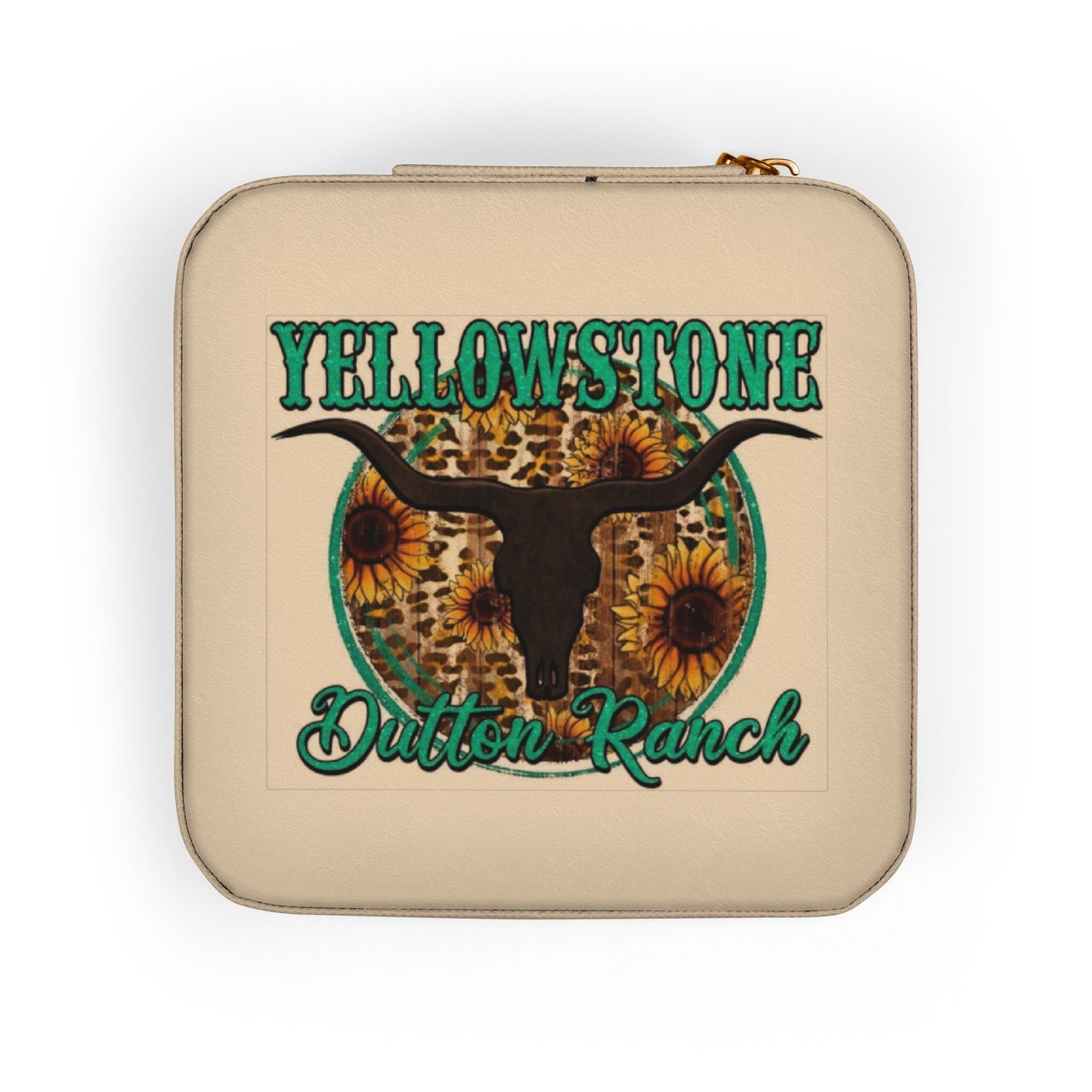 Yellowstone Bucking Bull Jewelry Travel Case – Compact Ring & Earring Organizer