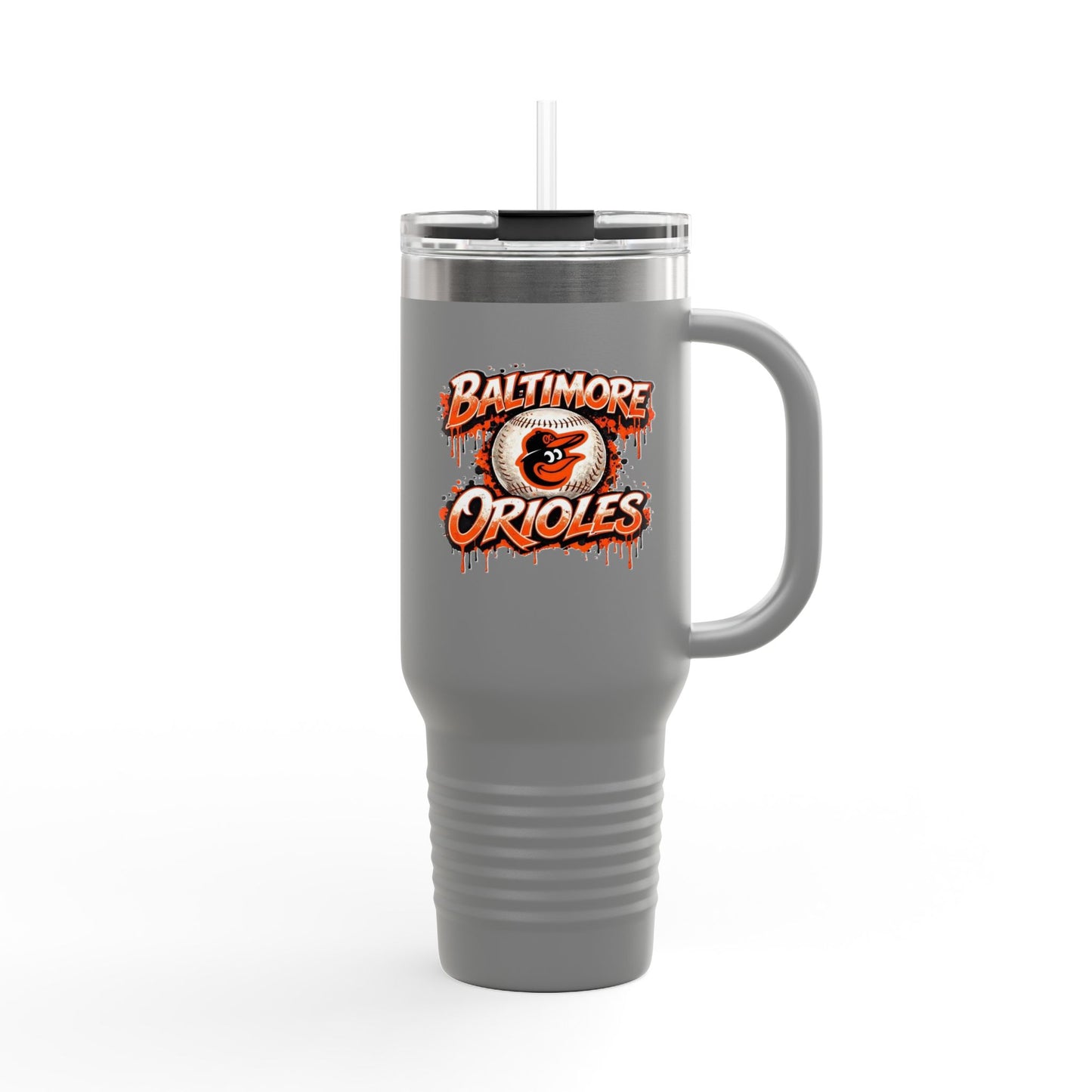 Baltimore Orioles 40oz Insulated Travel Mug — Team Logo, Spill‑Resistant Tumbler