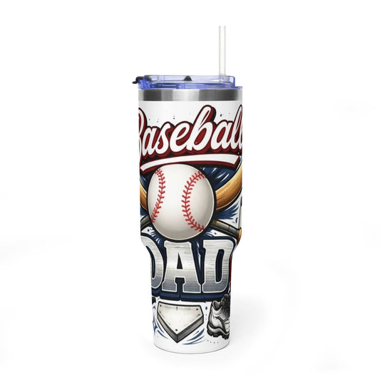Baseball Dad 40oz Vacuum Tumbler - Insulated Sports Travel Mug