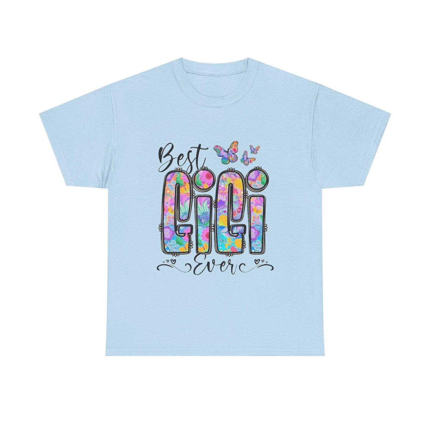 Best Gigi Ever T-Shirt — Colorful Floral Butterfly Grandma Tee