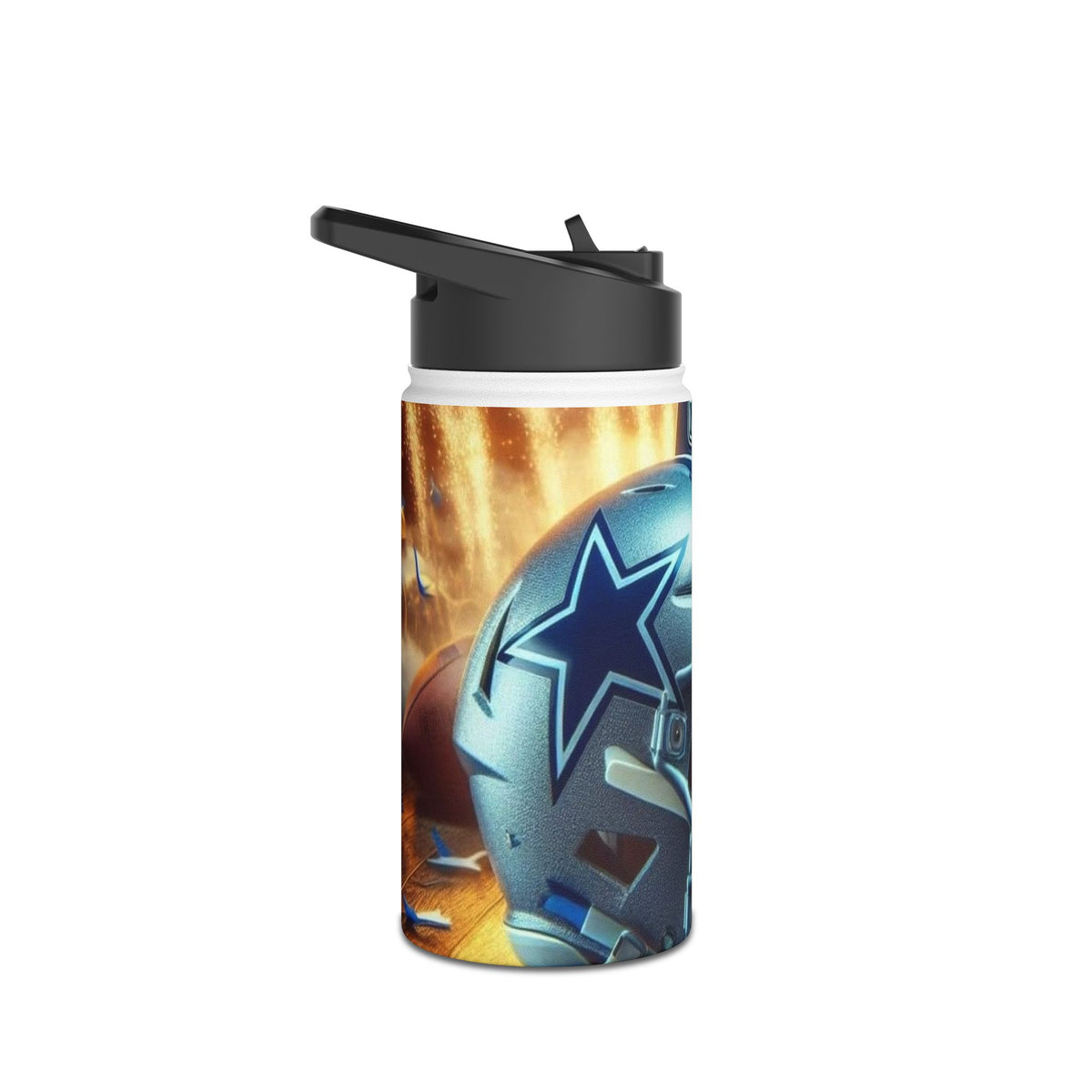 Dallas Cowboys Stainless Steel Water Bottle — NFL Helmet Design
