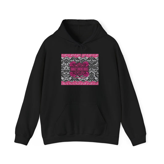 Hoodie — 'Hand Over the Scissors' Pink Floral Barber Quote Hoodie