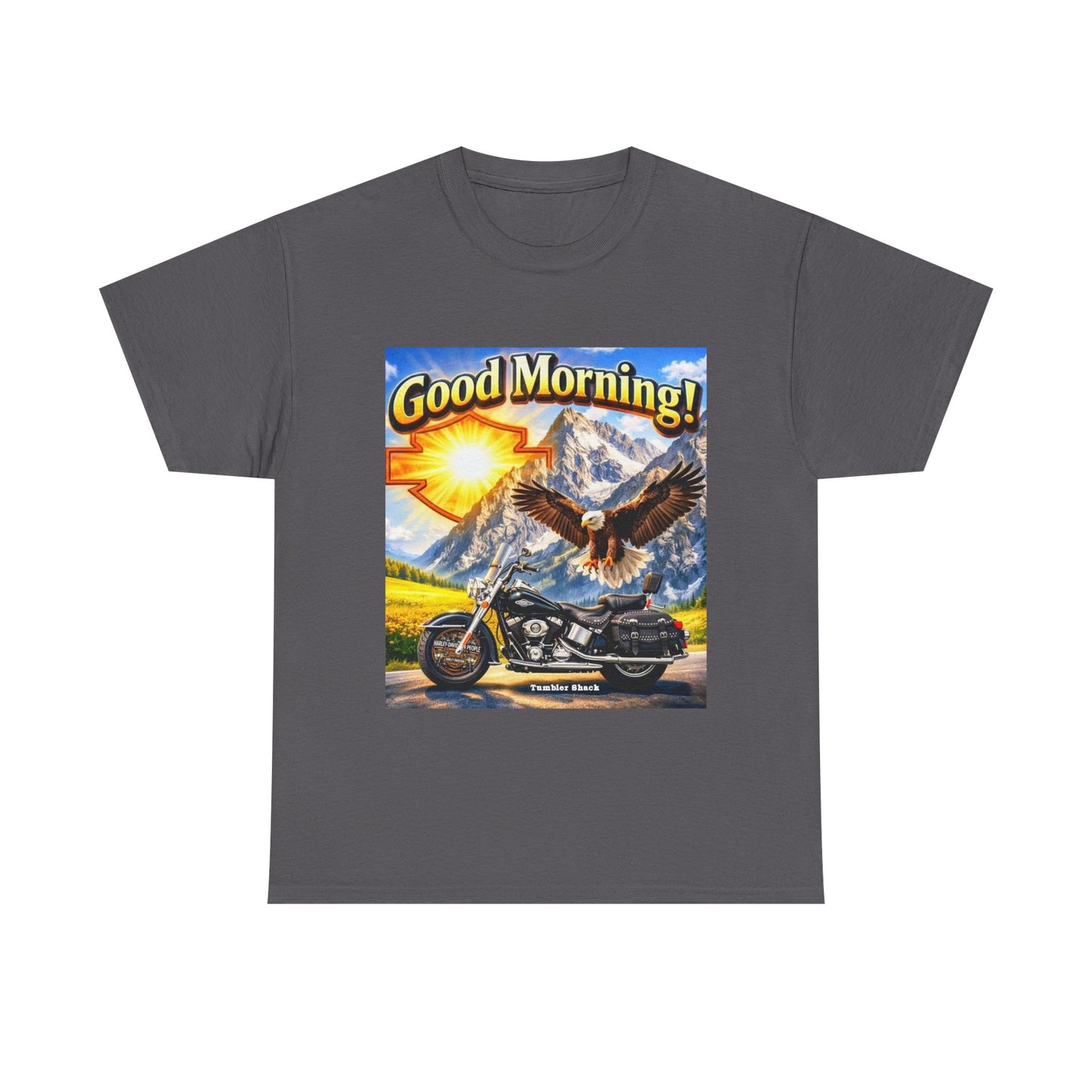 Good Morning! Motorcycle Eagle T‑Shirt — Vintage Biker Tee