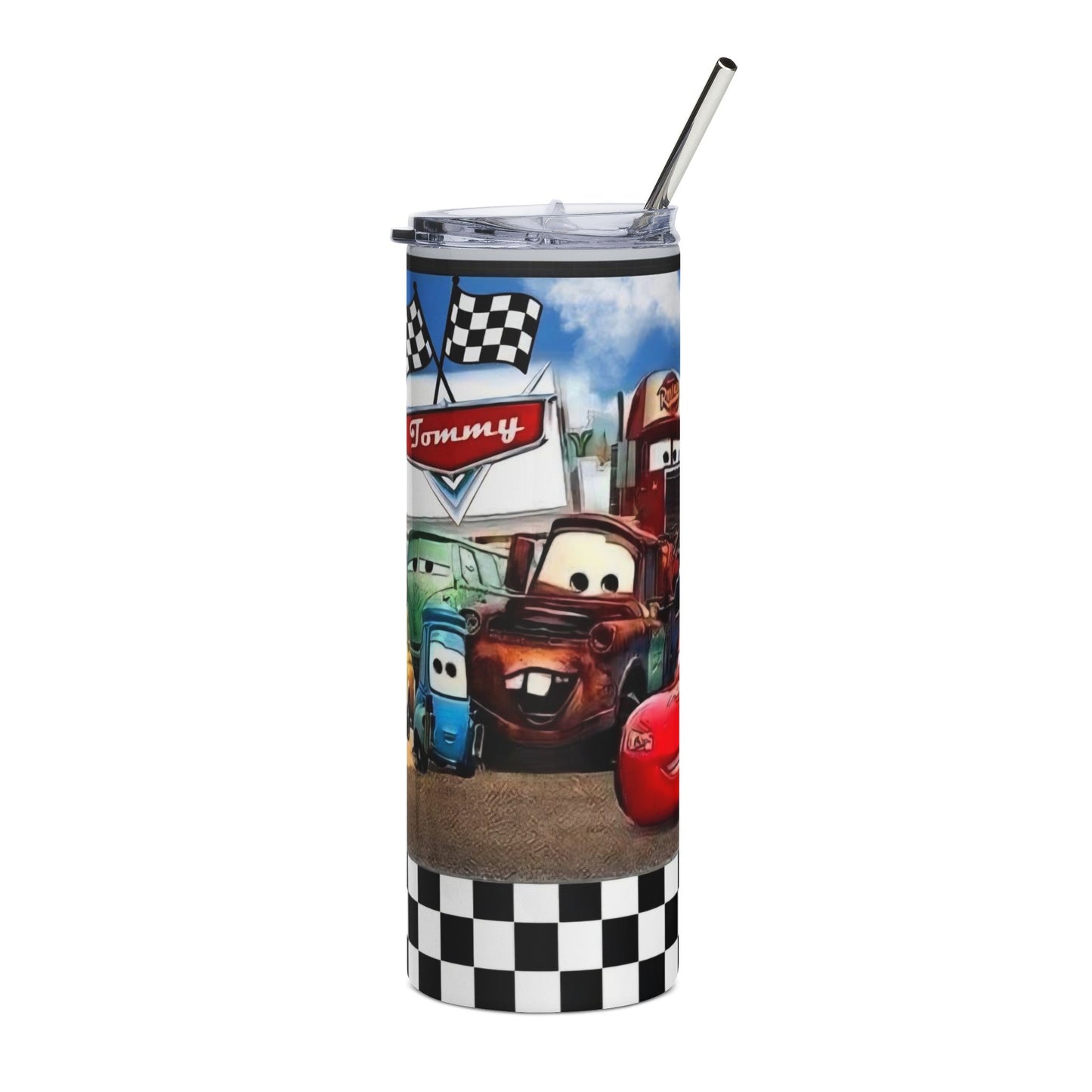 Cars Movie 20oz Stainless Steel Tumbler — Lightning McQueen & Mater Kids Travel Cup