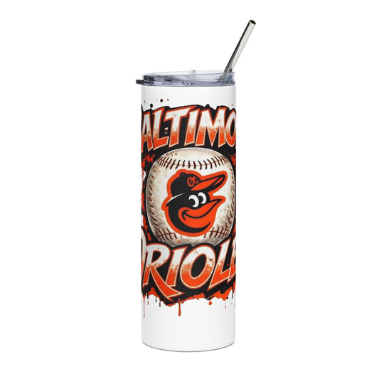 Baltimore Orioles Baseball 20oz Stainless Steel Tumbler