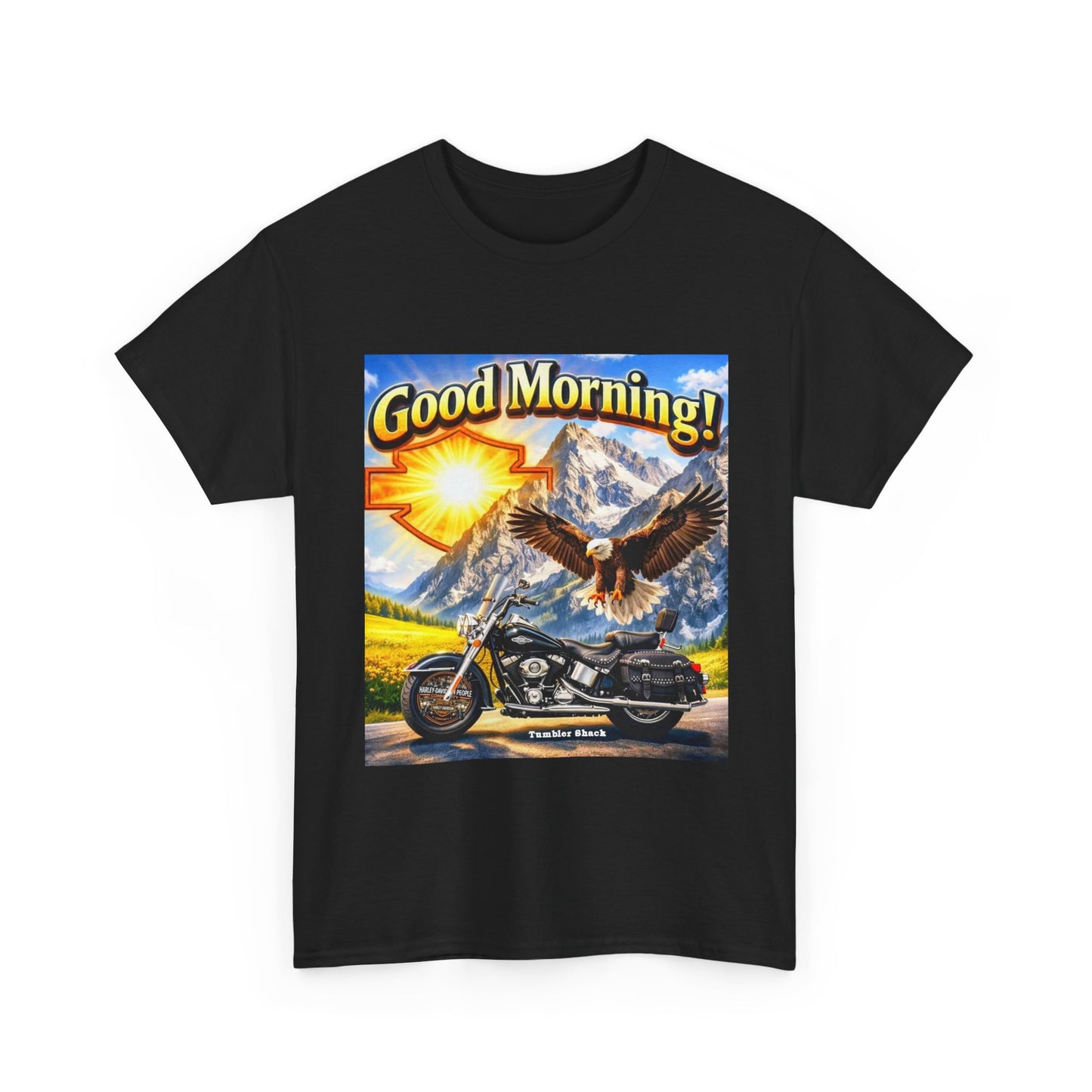 Good Morning! Motorcycle Eagle T‑Shirt — Vintage Biker Tee