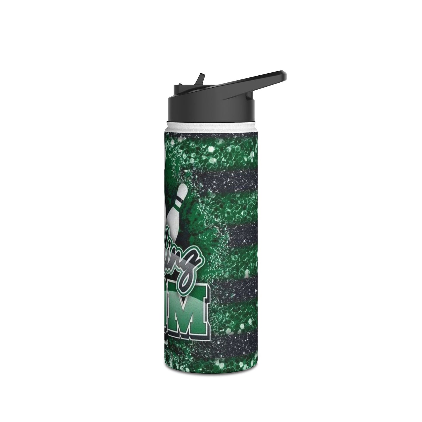 Bowling Mom Stainless Steel Water Bottle — Insulated Sports Bottle with 'Bowling Mom' Graphic