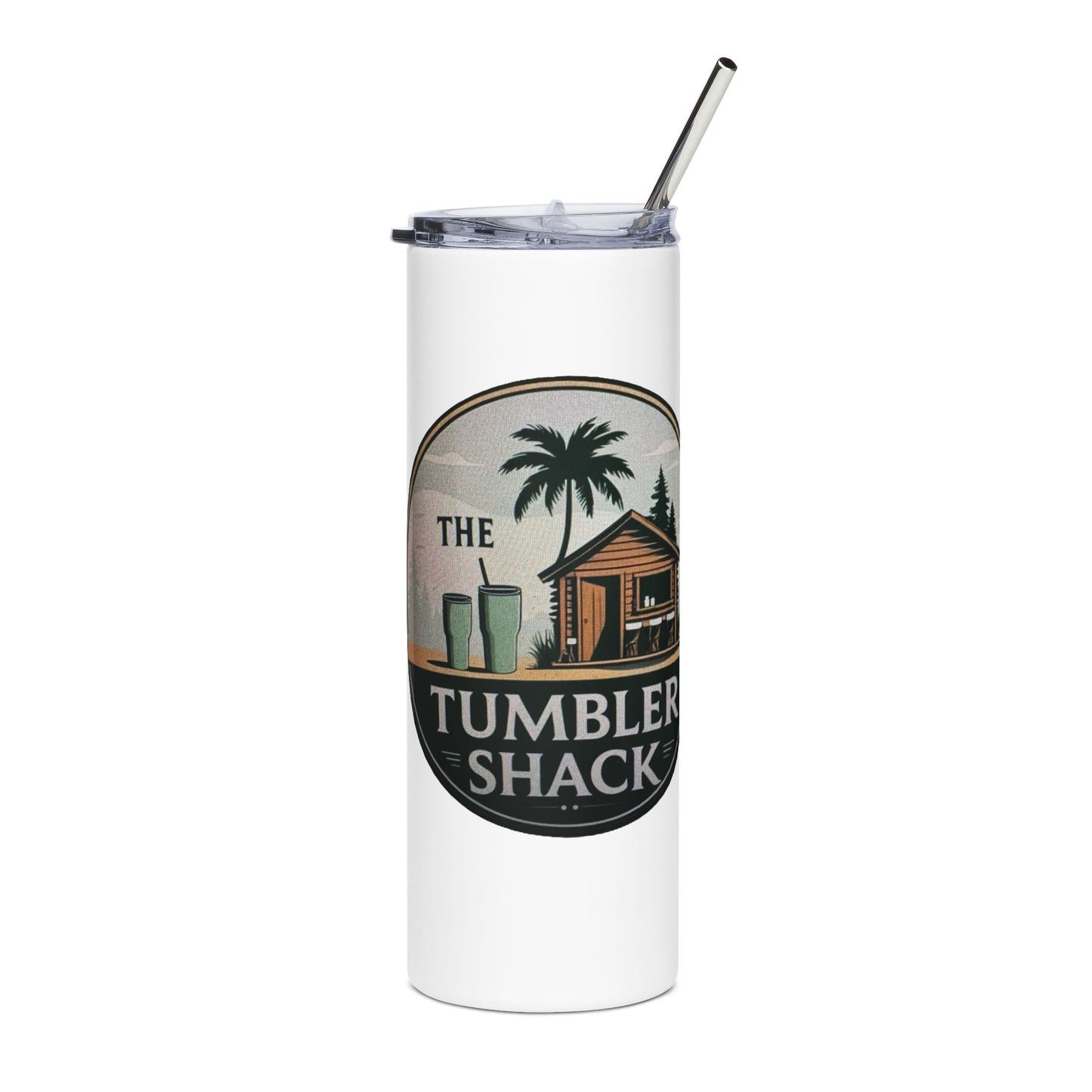 Tumbler Shack 20oz Stainless Tumbler – Retro Beach Bar Insulated Travel Cup