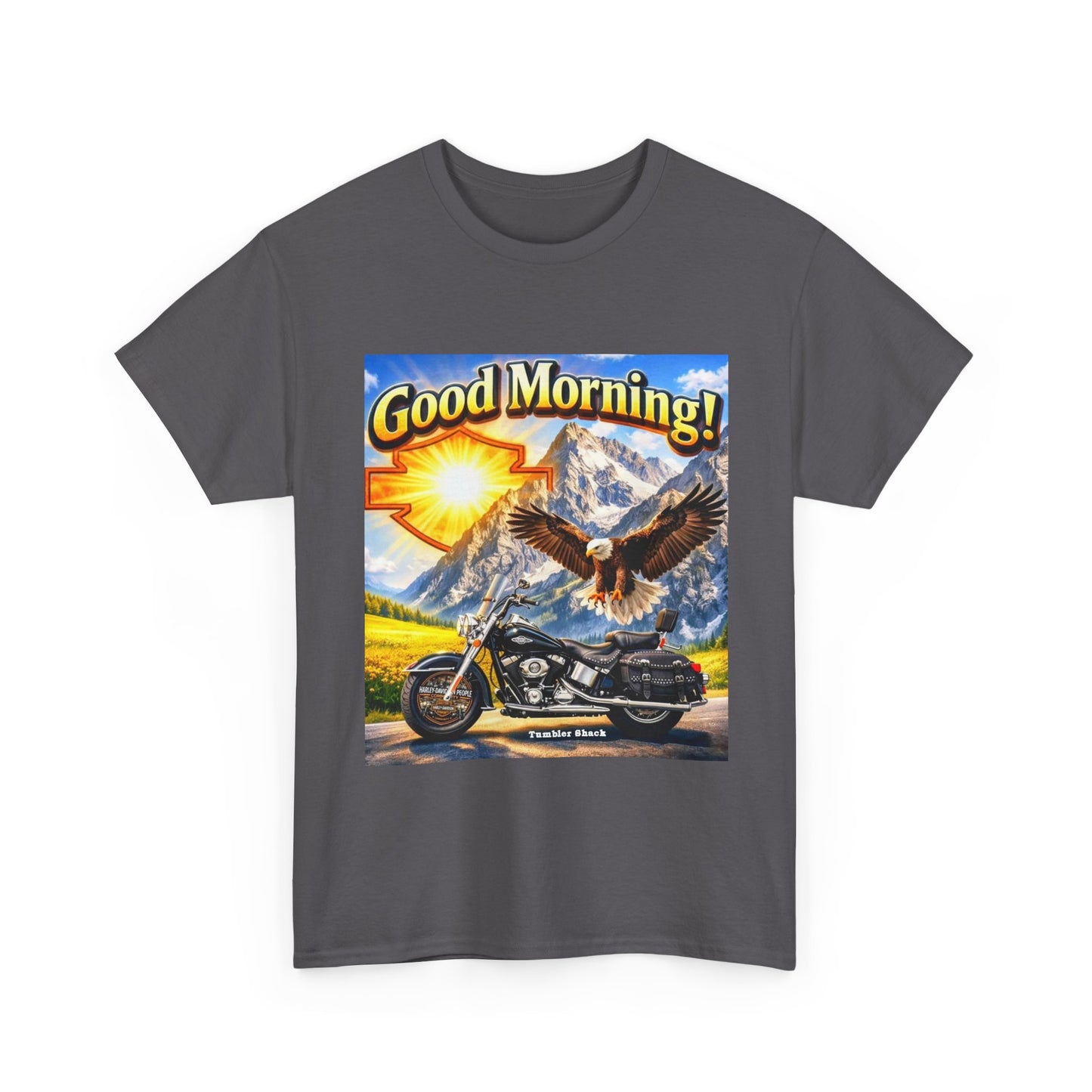 Good Morning! Motorcycle Eagle T‑Shirt — Vintage Biker Tee