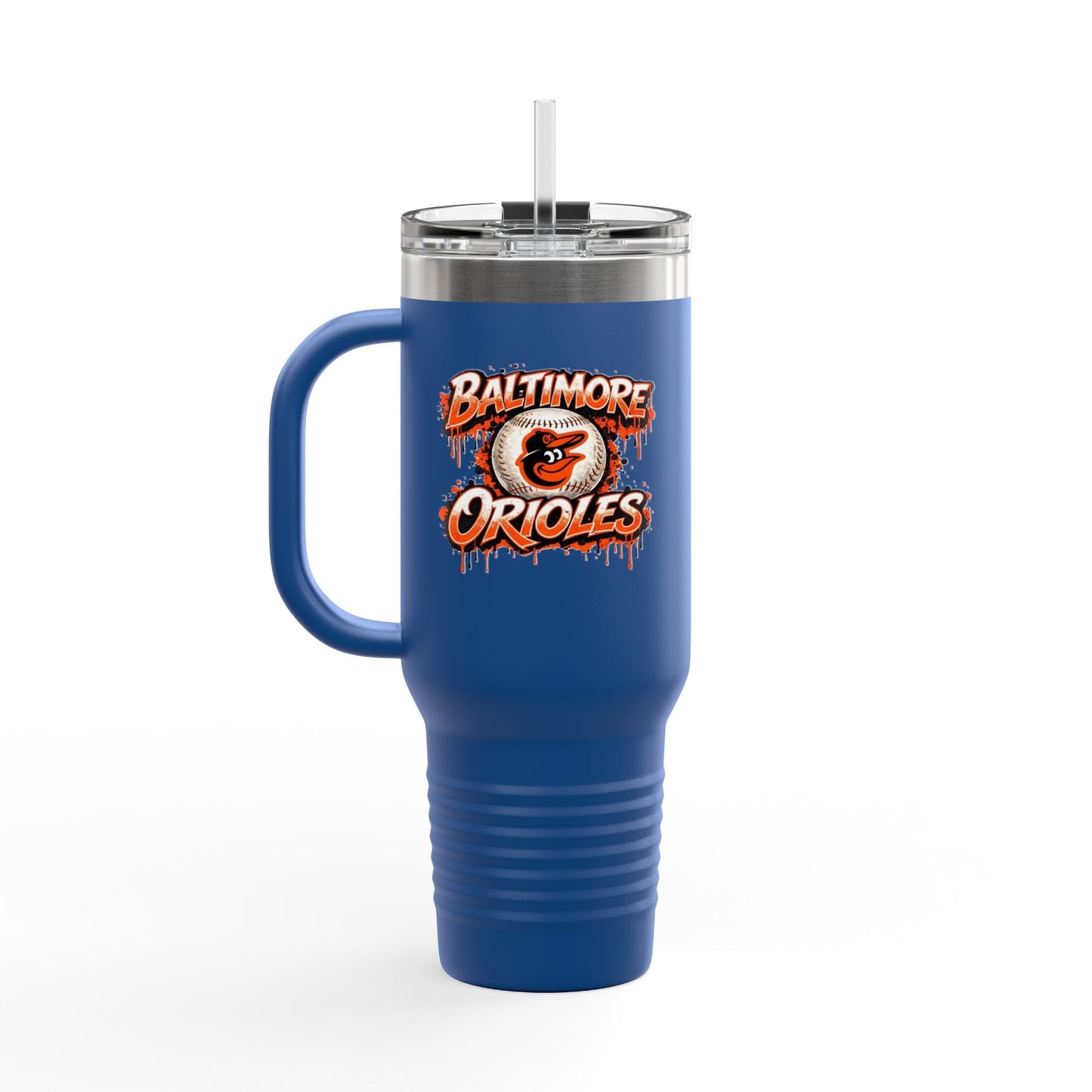 Baltimore Orioles 40oz Insulated Travel Mug — Team Logo, Spill‑Resistant Tumbler