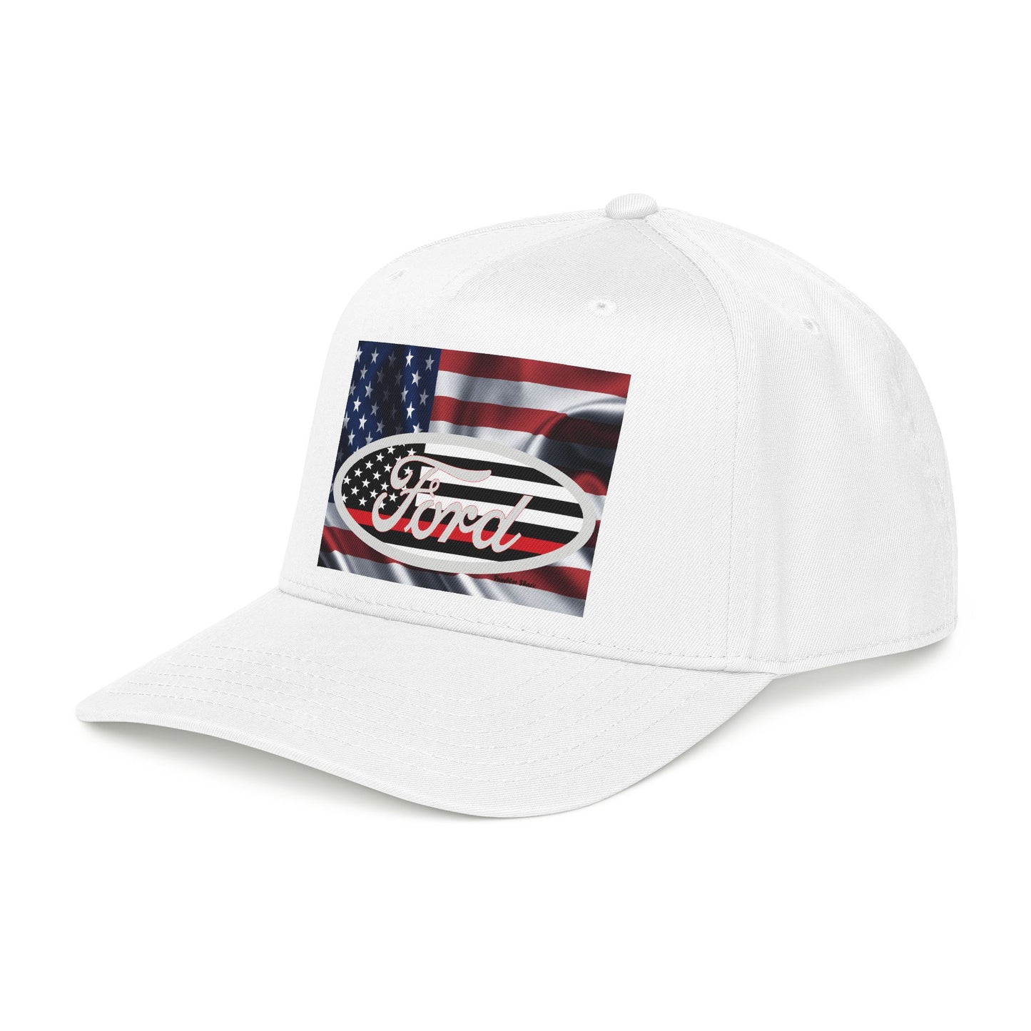 Ford American Flag Baseball Cap — Patriotic Truck Hat