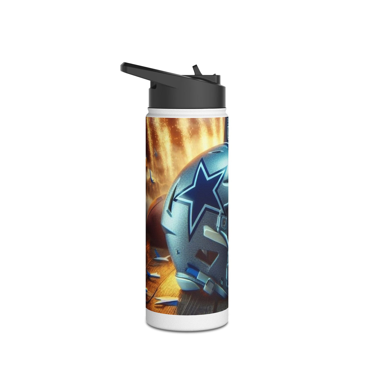 Dallas Cowboys Stainless Steel Water Bottle — NFL Helmet Design