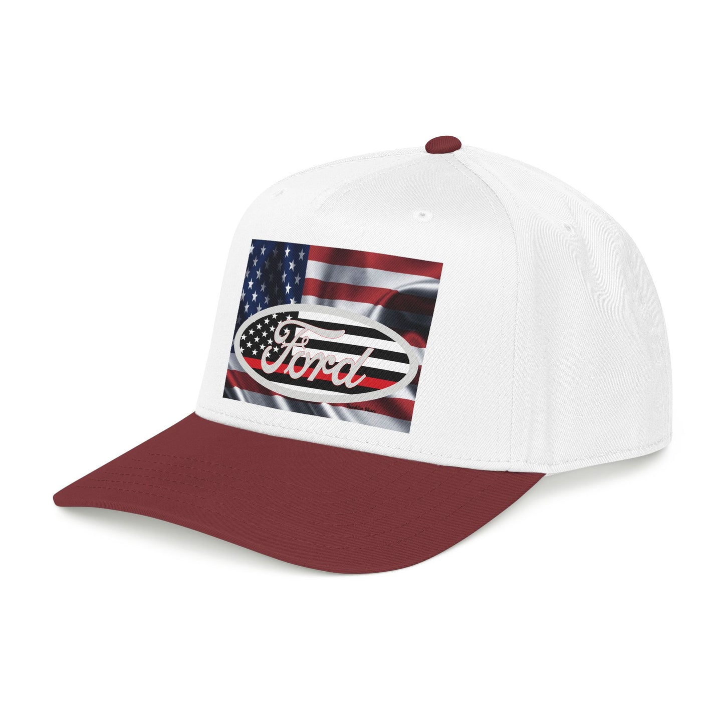 Ford American Flag Baseball Cap — Patriotic Truck Hat