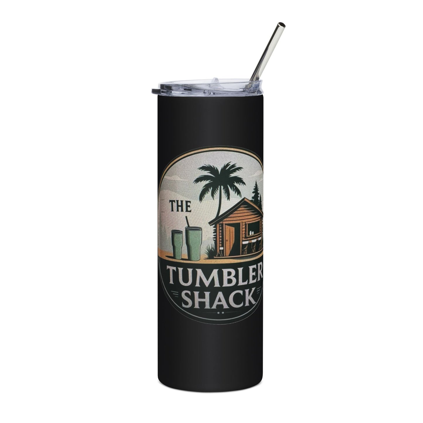 Tumbler Shack 20oz Stainless Tumbler – Retro Beach Bar Insulated Travel Cup