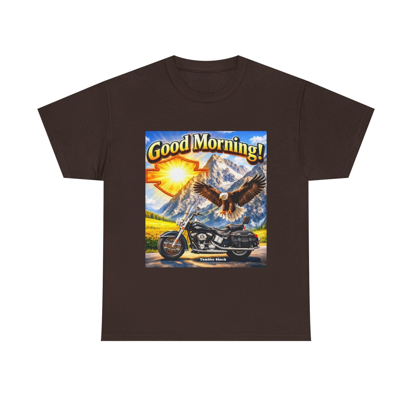Good Morning! Motorcycle Eagle T‑Shirt — Vintage Biker Tee