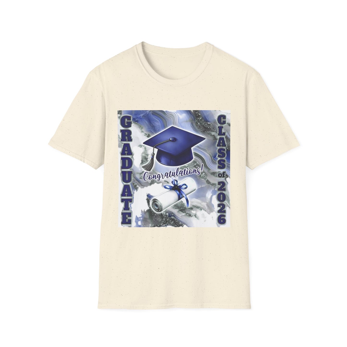 Graduation Class 2026 T-Shirt – Congratulations Cap & Diploma Design