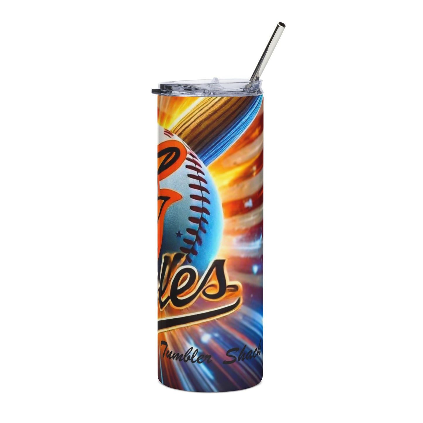 Orioles Stainless Steel Tumbler — 20oz Patriotic Baseball Travel Cup