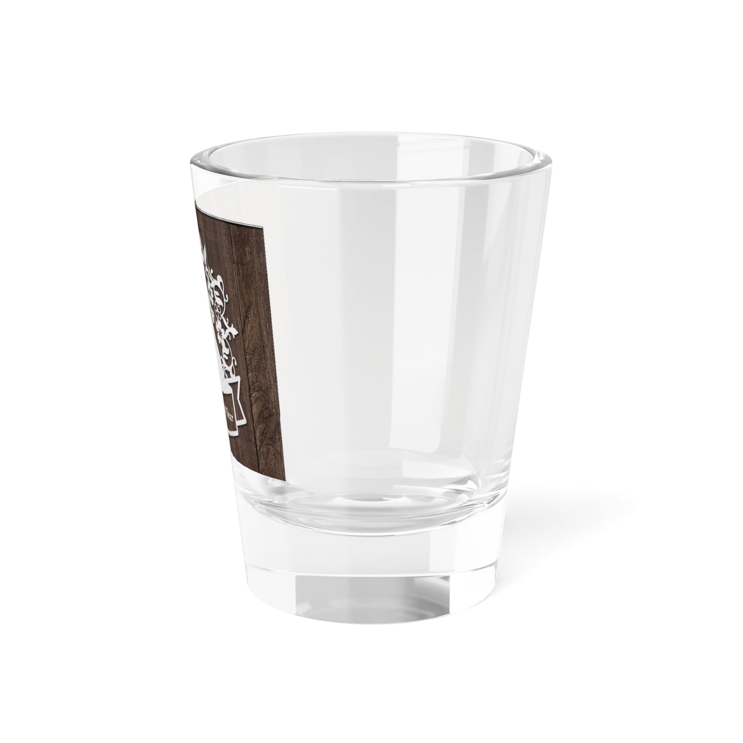 Rustic Wedding Shot Glass — Personalized "Your Name and Year" 1.5oz Favor