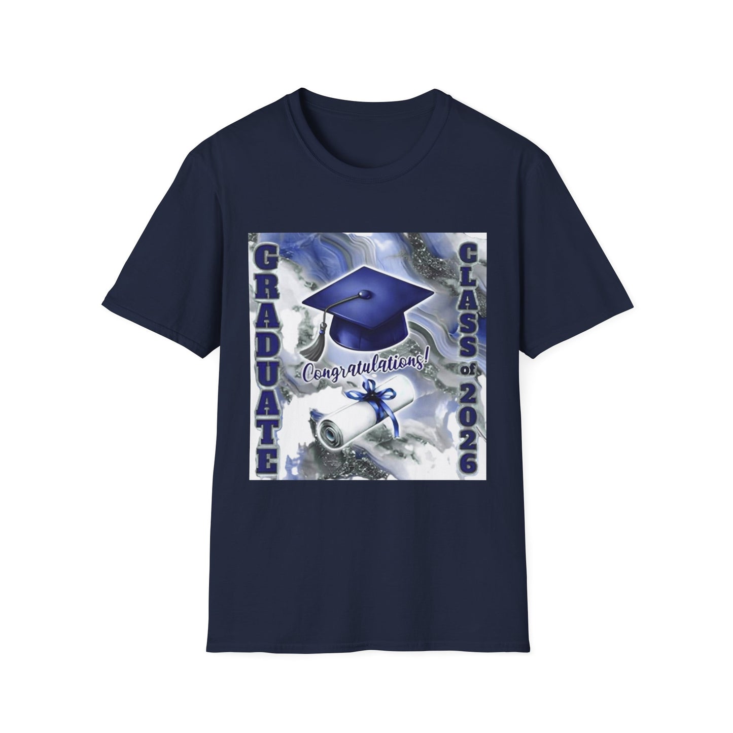 Graduation Class 2026 T-Shirt – Congratulations Cap & Diploma Design