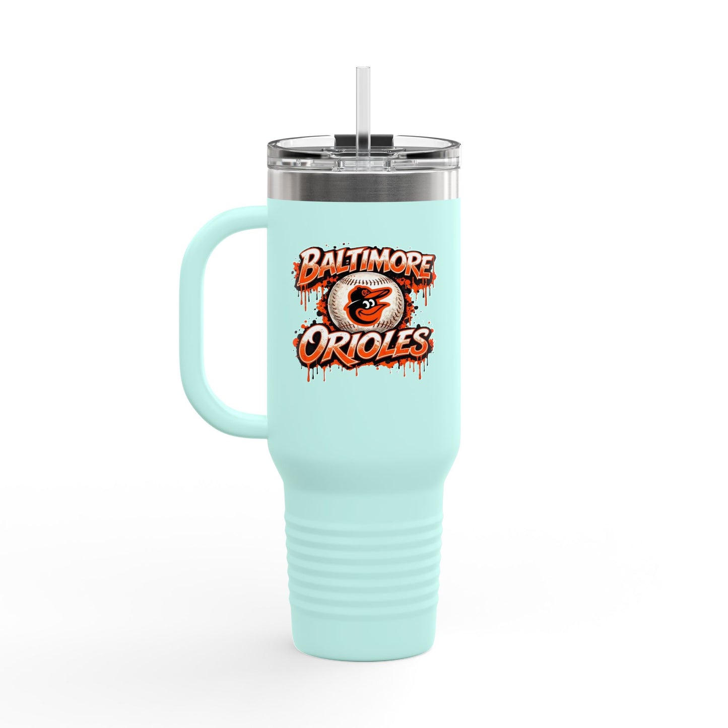 Baltimore Orioles 40oz Insulated Travel Mug — Team Logo, Spill‑Resistant Tumbler