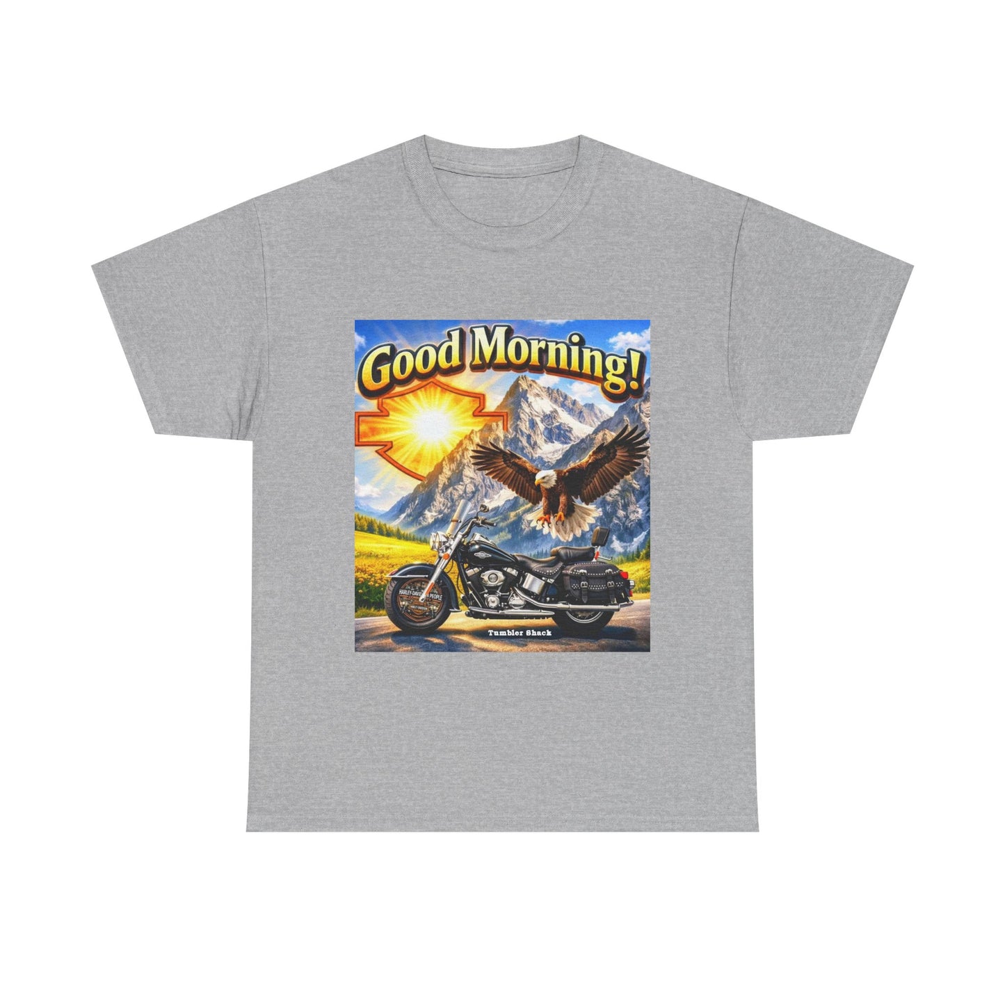 Good Morning! Motorcycle Eagle T‑Shirt — Vintage Biker Tee