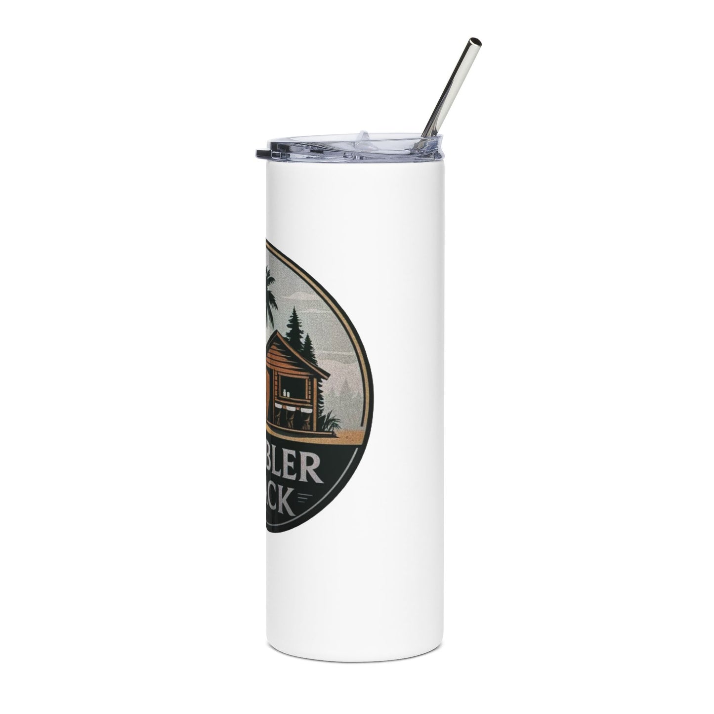 Tumbler Shack 20oz Stainless Tumbler – Retro Beach Bar Insulated Travel Cup