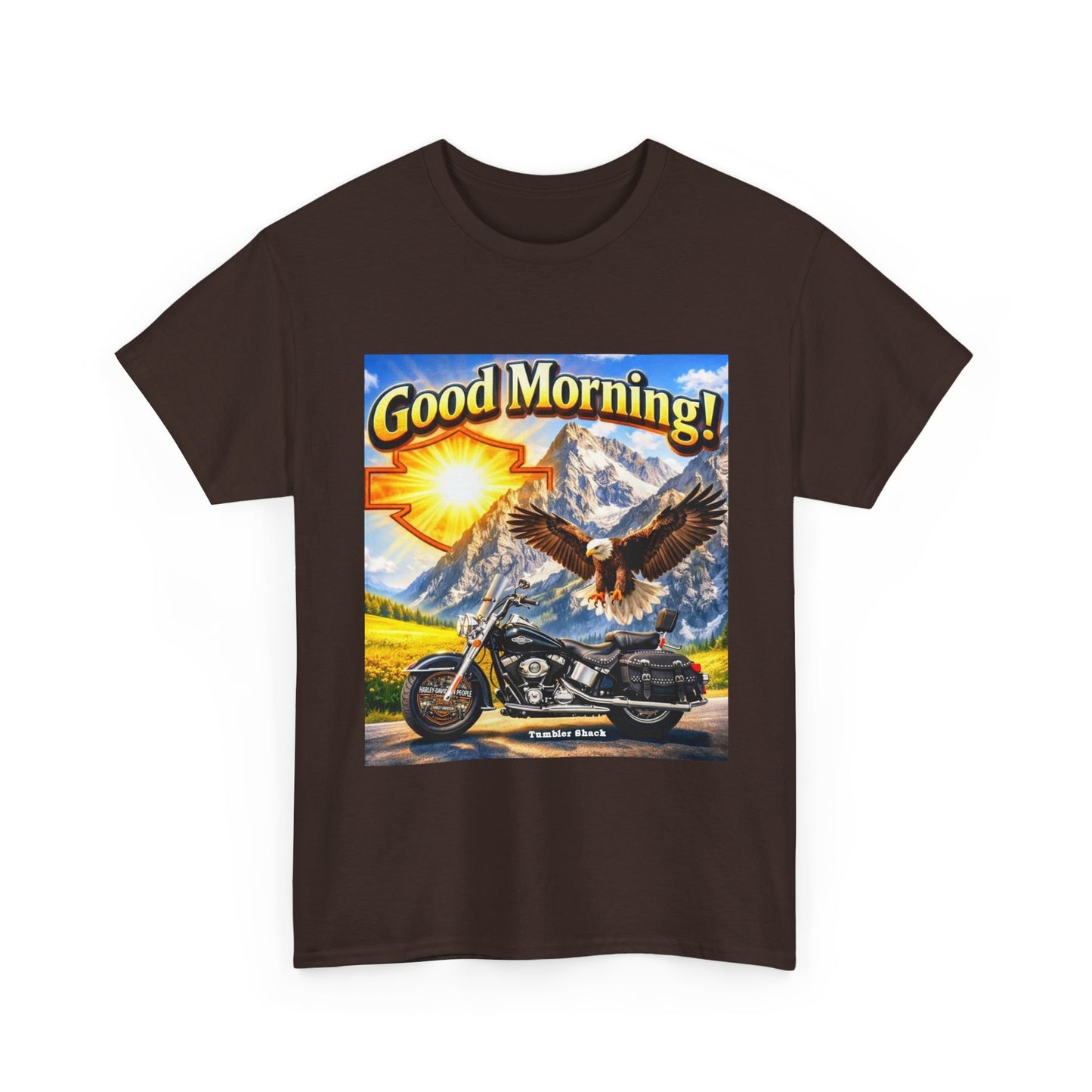 Good Morning! Motorcycle Eagle T‑Shirt — Vintage Biker Tee