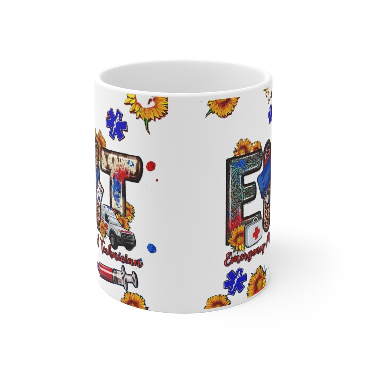 EMT Floral Rescue 11oz Coffee Mug – Emergency Medical Technician Gift