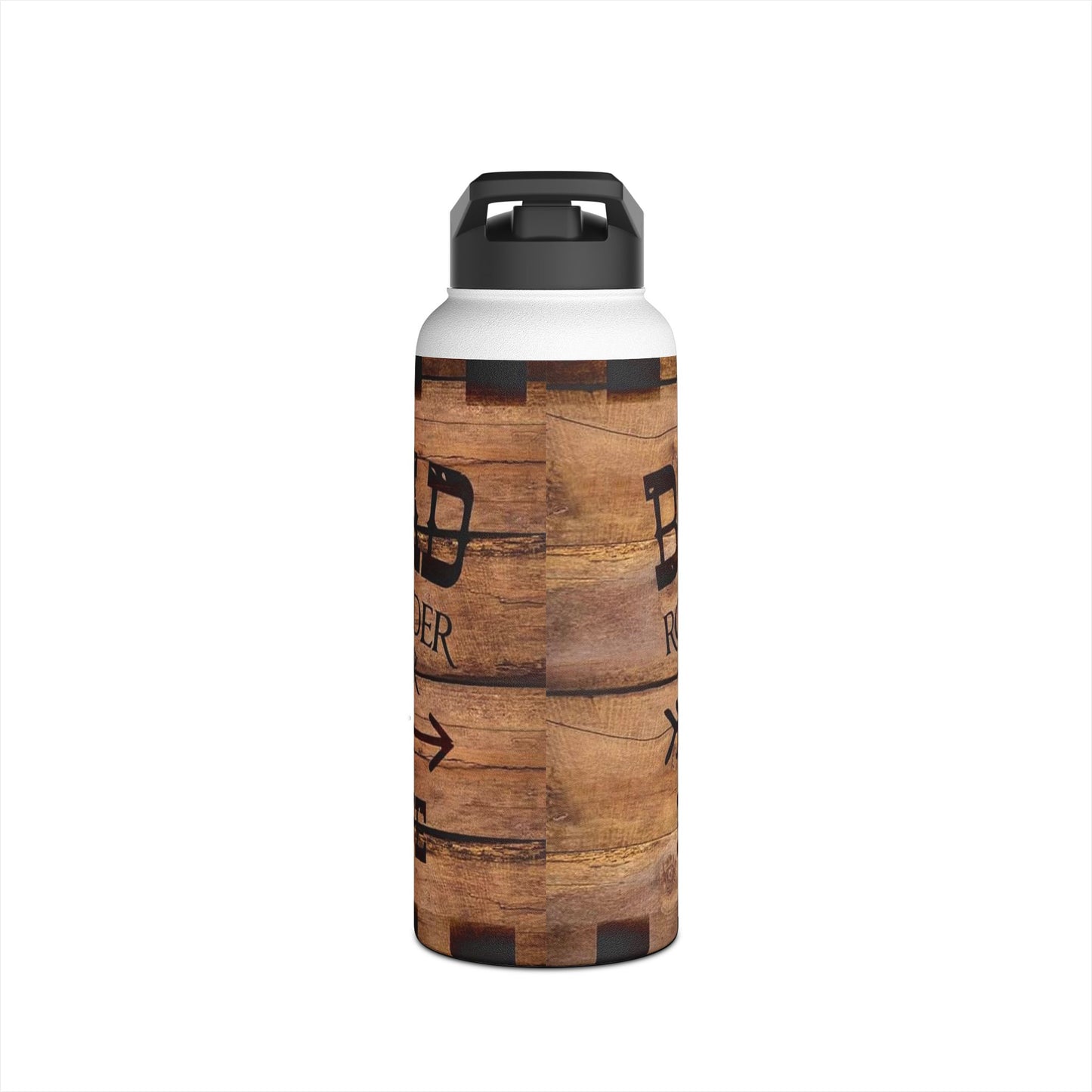 Rustic Veteran Dad Stainless Steel Water Bottle — 'Bonus Dad' Military Tribute