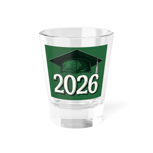 2026 Graduation Shot Glass – Class of 2026 Cap Design (1.5oz)