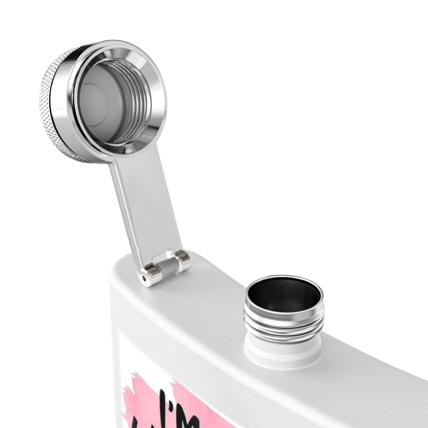 6oz Stainless Flask — "I'm Not a Hot Mess, I'm a Spicy Disaster" Funny Pink Design