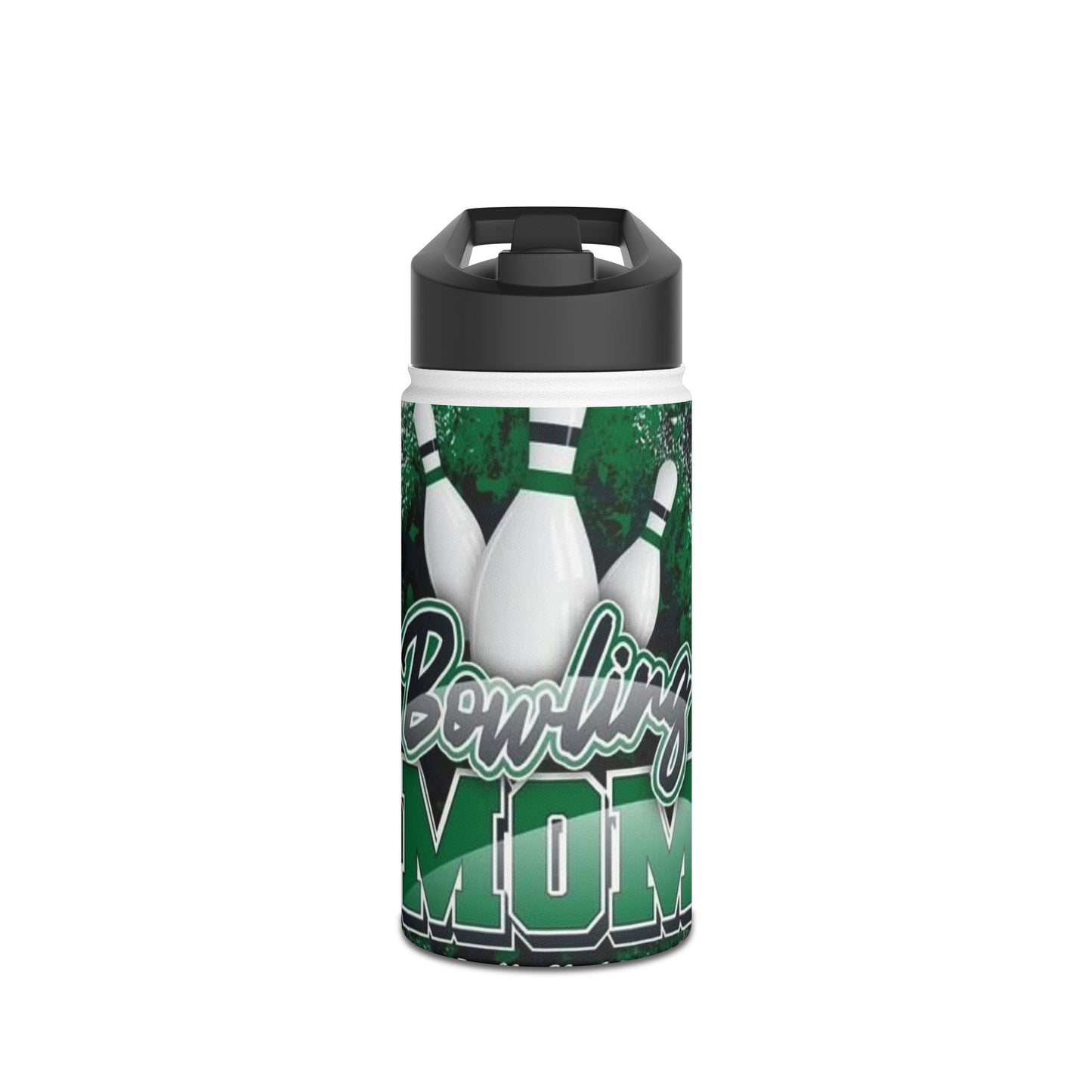 Bowling Mom Stainless Steel Water Bottle — Insulated Sports Bottle with 'Bowling Mom' Graphic