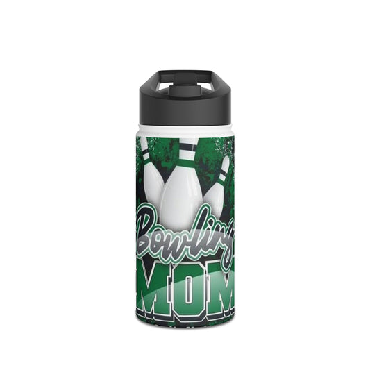 Bowling Mom Stainless Steel Water Bottle — Insulated Sports Bottle with 'Bowling Mom' Graphic