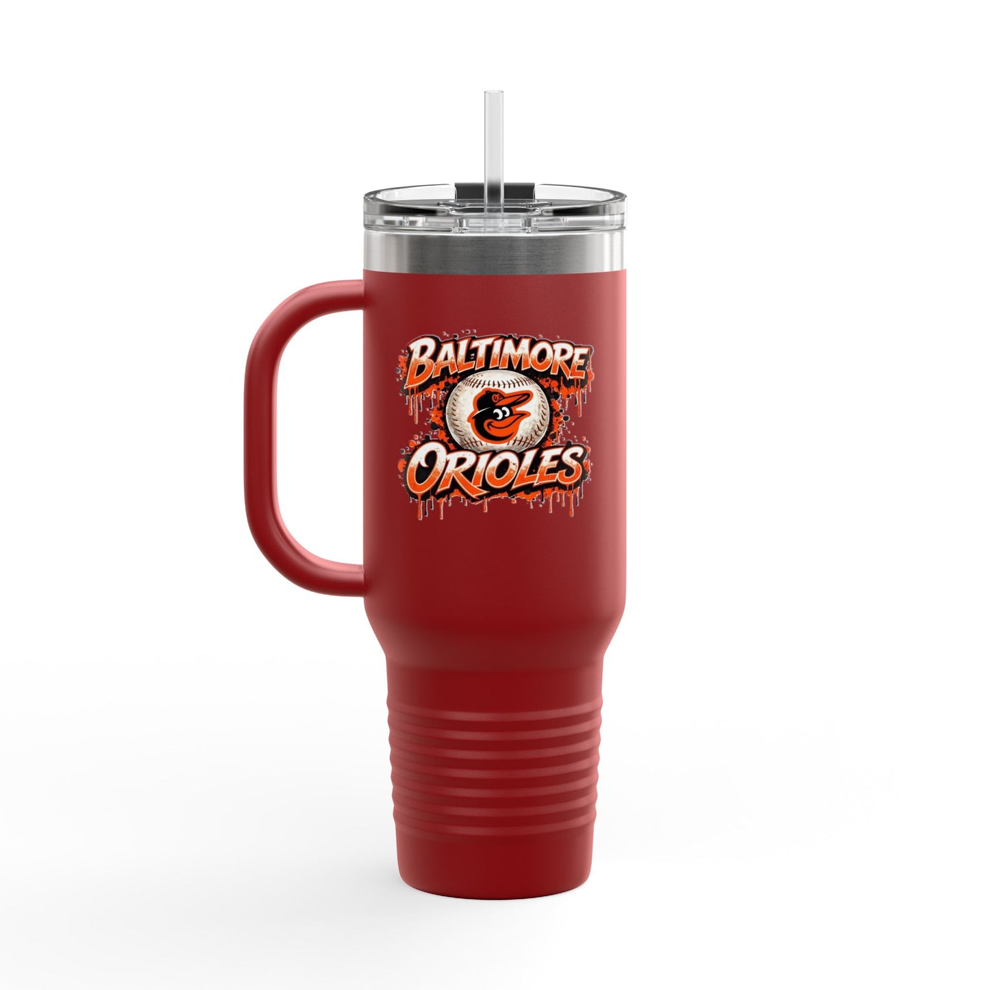 Baltimore Orioles 40oz Insulated Travel Mug — Team Logo, Spill‑Resistant Tumbler