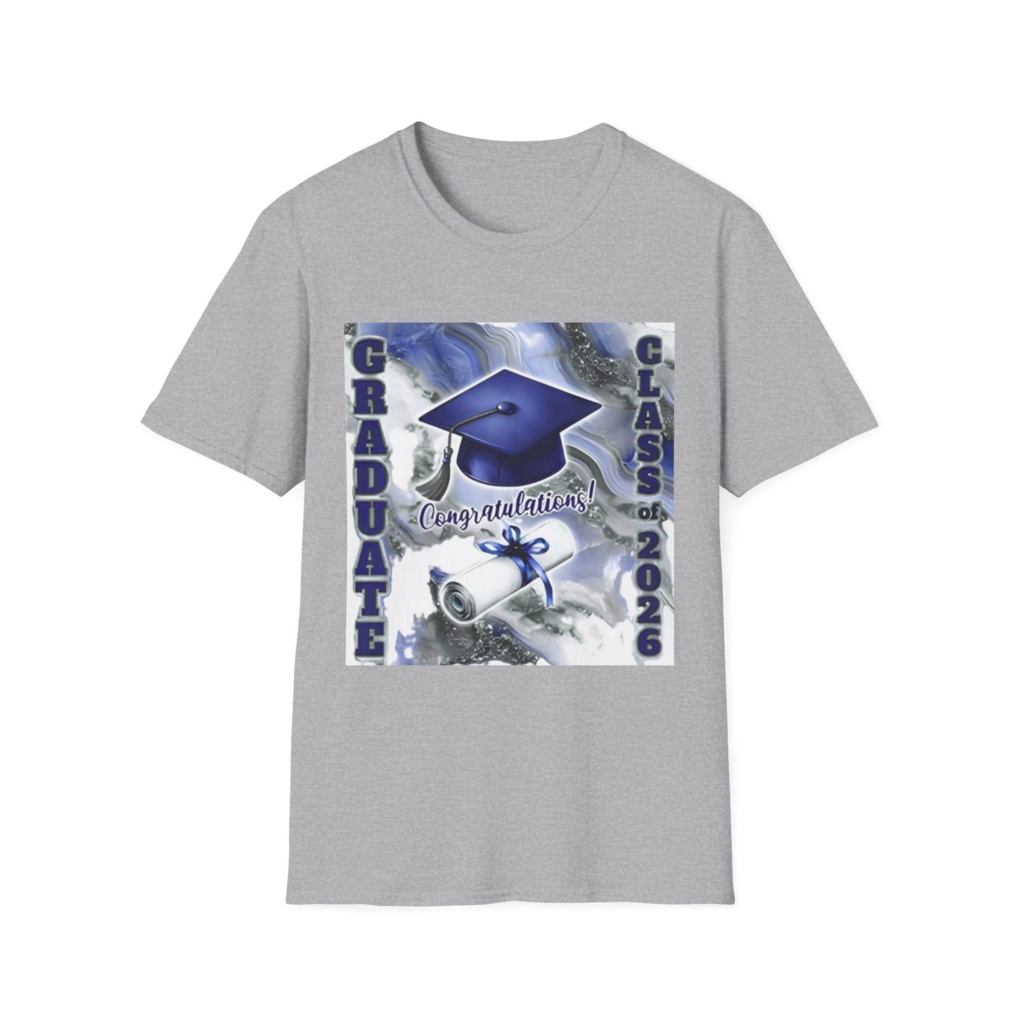 Graduation Class 2026 T-Shirt – Congratulations Cap & Diploma Design