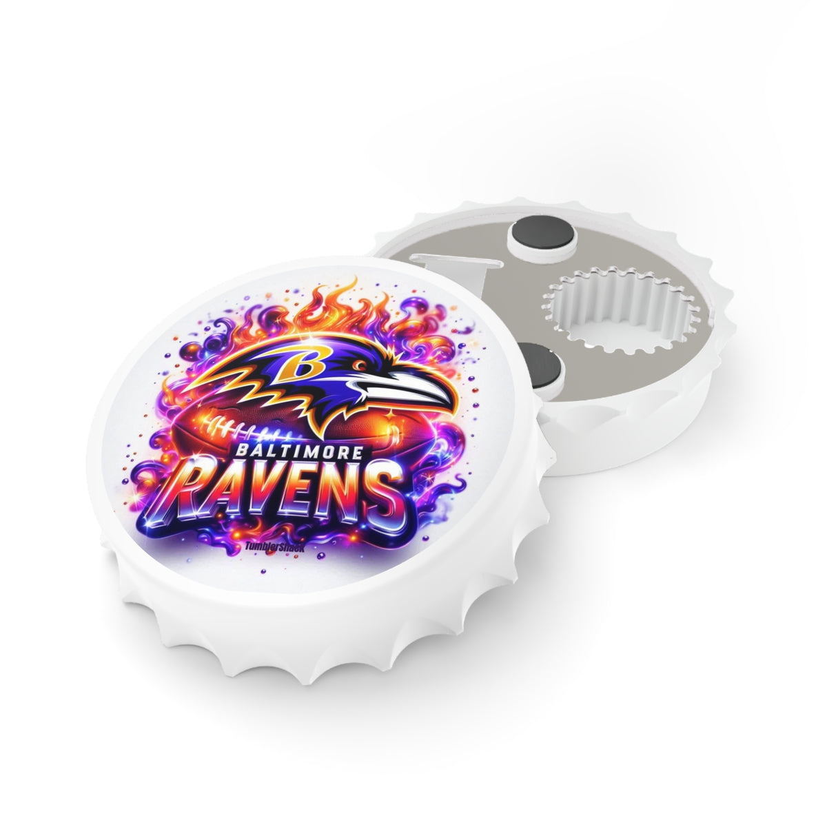 Baltimore Ravens Flame Logo Bottle Opener — NFL Team Bar Tool