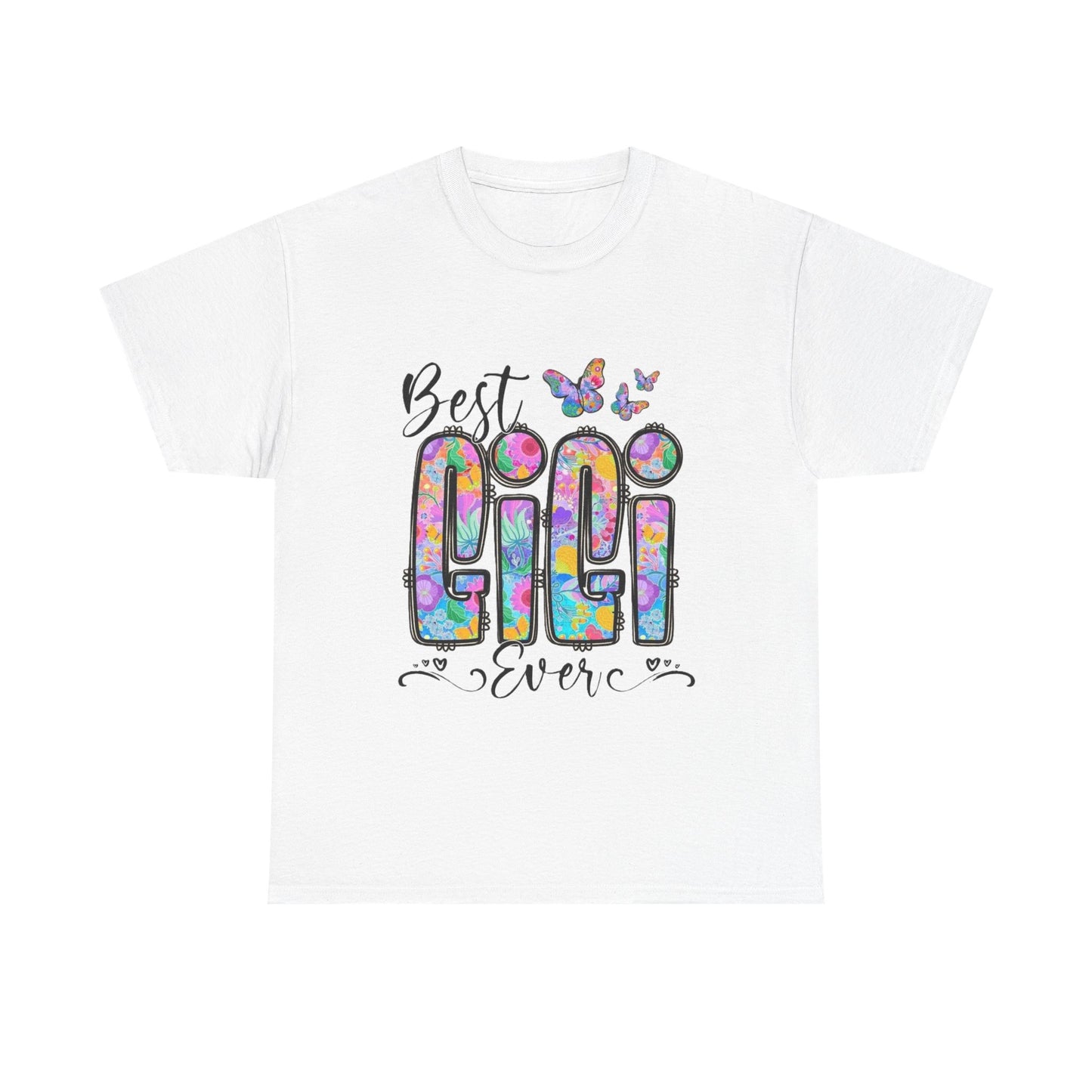 Best Gigi Ever T-Shirt — Colorful Floral Butterfly Grandma Tee