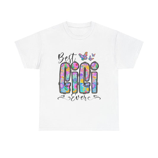 Best Gigi Ever T-Shirt — Colorful Floral Butterfly Grandma Tee