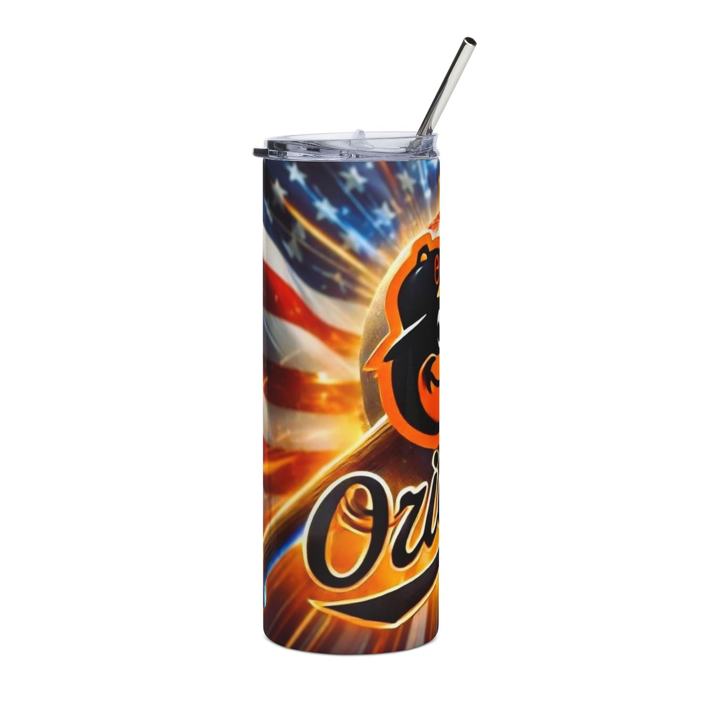 Orioles Stainless Steel Tumbler — 20oz Patriotic Baseball Travel Cup