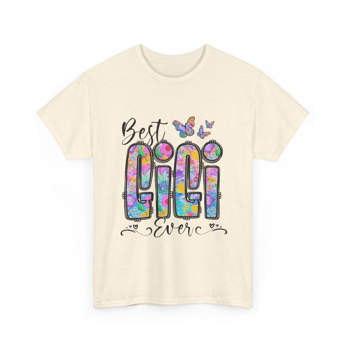 Best Gigi Ever T-Shirt — Colorful Floral Butterfly Grandma Tee