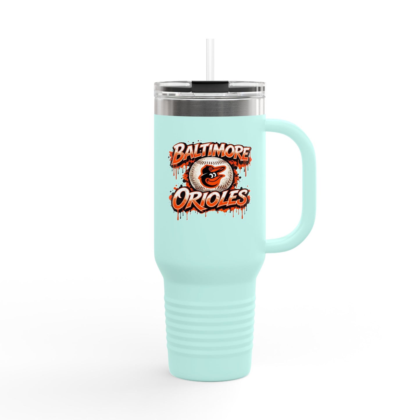 Baltimore Orioles 40oz Insulated Travel Mug — Team Logo, Spill‑Resistant Tumbler