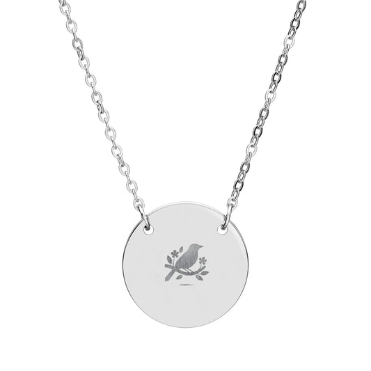 Engraved Circle Necklace — Minimalist Personalized Pendant